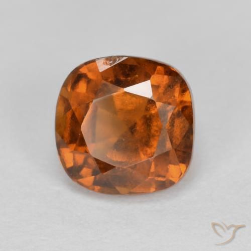Grenat Hessonite Ambre orange naturelle Coussin, 1.37 ct, VS-SI