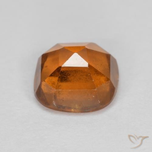 Grenat Hessonite Orange foncé naturelle Coussin, 1.28 ct, VS-SI