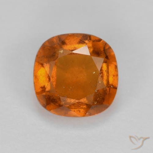 Grenat Hessonite Orange foncé naturelle Coussin, 1.46 ct, VS-SI