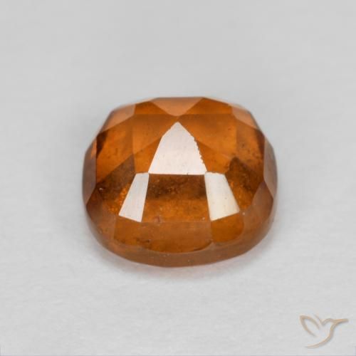 Grenat Hessonite Orange foncé naturelle Coussin, 1.46 ct, VS-SI