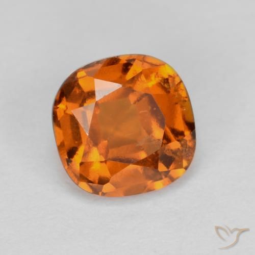 Grenat Hessonite Orange moyen-foncé naturelle Coussin, 1.26 ct, VS-SI