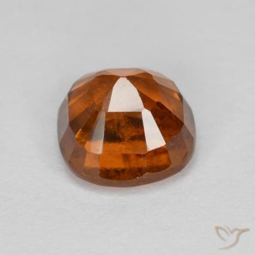 Grenat Hessonite Orange foncé naturelle Coussin, 1.39 ct, VS-SI