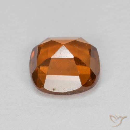 Grenat Hessonite Orange rougeâtre naturelle Coussin, 1.26 ct, VS-SI