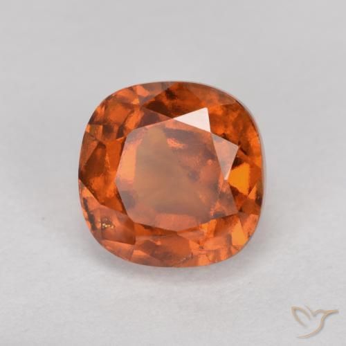 Grenat Hessonite Orange moyen naturelle Coussin, 1.63 ct, VS-SI