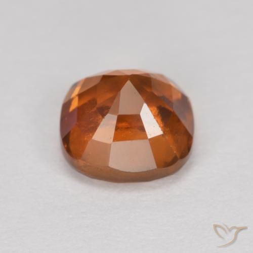 Grenat Hessonite Orange foncé naturelle Coussin, 1.44 ct, VS-SI
