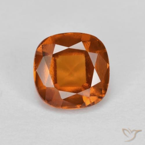 1.30ct Naturel Orange foncé Grenat Hessonite, Coussin, VS-SI