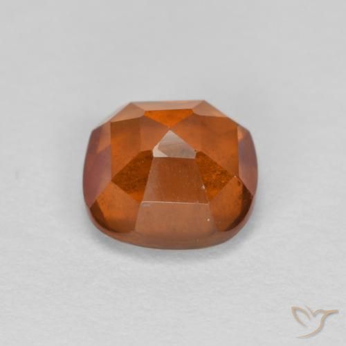 Grenat Hessonite Orange foncé naturelle Coussin, 1.39 ct, VS-SI