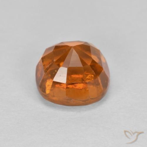 Grenat Hessonite Orange foncé naturelle Coussin, 1.56 ct, VS-SI