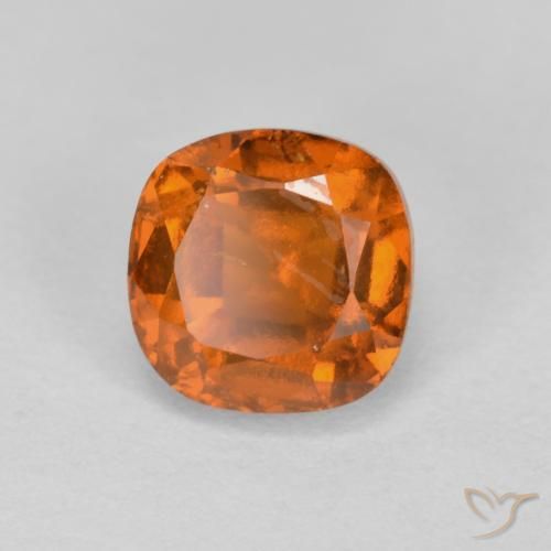 Grenat Hessonite Orange moyen-foncé naturelle Coussin, 1.50 ct, VS-SI