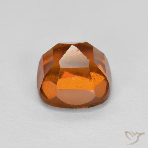 Grenat Hessonite Ambre orange naturelle Coussin, 1.54 ct, VS-SI