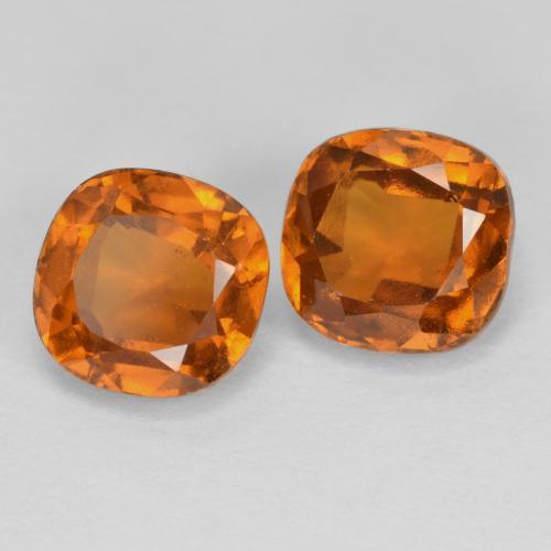 Achetez naturel 2.63ct Orange moyen-foncé Grenat Hessonite gems, Coupe coussin, En provenance Sri Lanka chez GemSelect. En stock, livraison internationale!