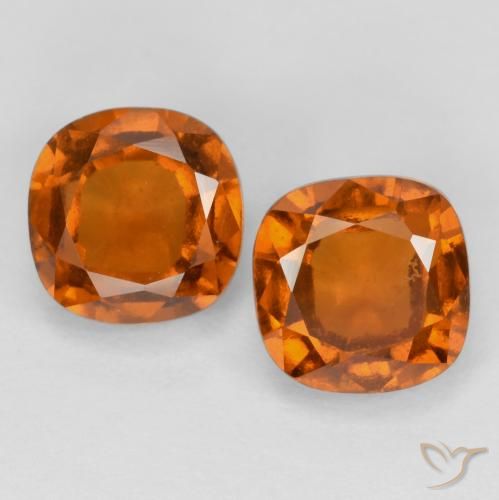 Shop natural 2.83ct Orange foncé Grenat Hessonite gems, Coussin, from Sri Lanka at GemSelect. In stock, global shipping!
