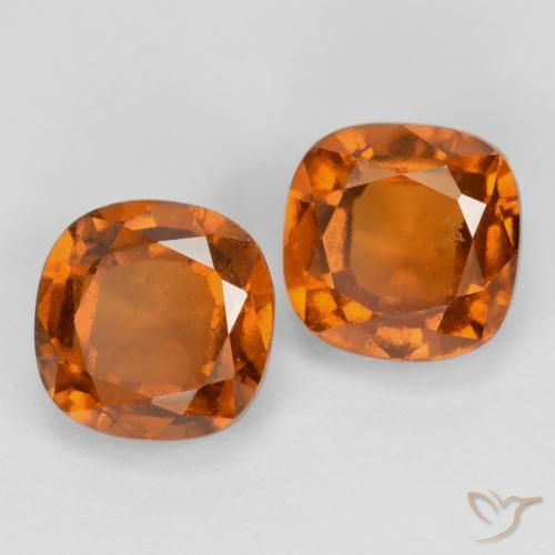 Shop natural 2.83ct Orange foncé Grenat Hessonite gems, Coussin, from Sri Lanka at GemSelect. In stock, global shipping!