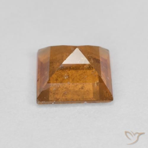 Grenat Hessonite Orange foncé naturelle Carré, 1.03 ct, SI