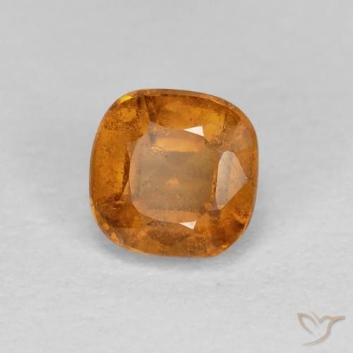 Grenat Hessonite Orange foncé naturelle Coussin, 0.93 ct, SI