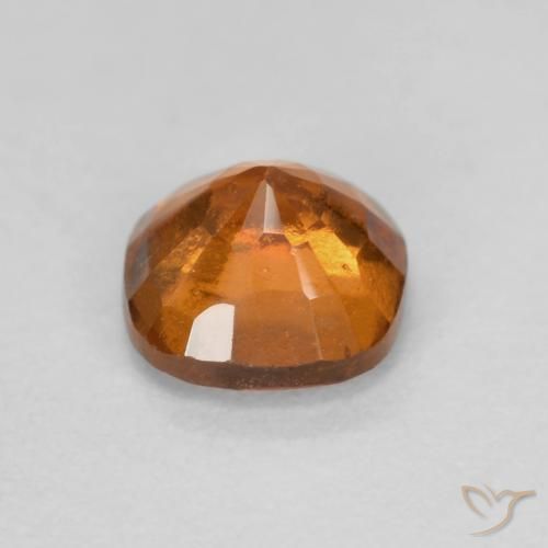 Grenat hessonite orange naturelle coupe coussin, 0,83 ct, SI