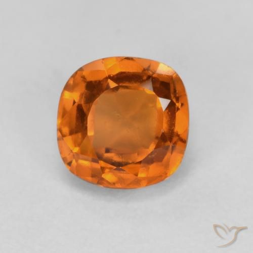 0.96ct Naturel Orange brunâtre Grenat Hessonite, Coussin, SI