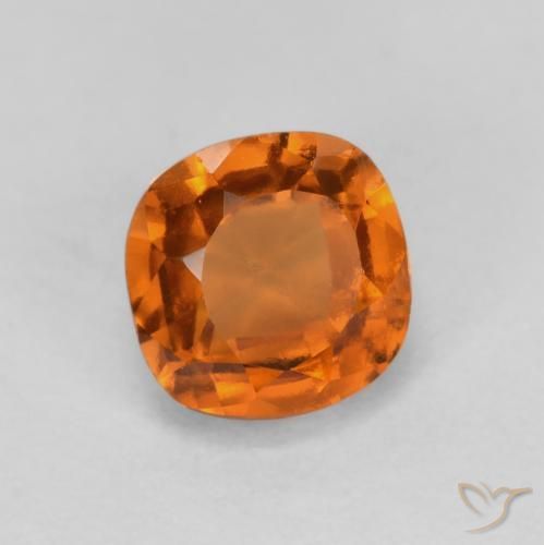 Grenat Hessonite Orange brunâtre naturelle Coussin, 0.96 ct, SI