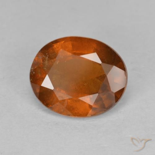 Grenat Hessonite Ambre orange naturelle ovale, 2.53 ct, VS-SI