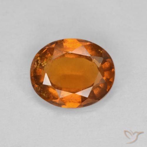 1.85ct Naturel Orange foncé Grenat Hessonite, ovale, VS-SI