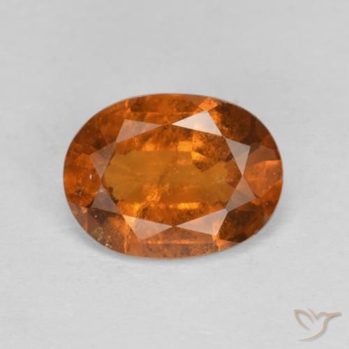 2.33ct Naturel Orange foncé Grenat Hessonite, ovale, VS-SI