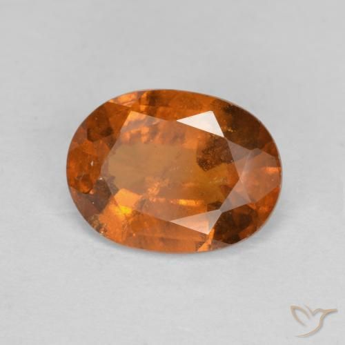 Grenat Hessonite Orange foncé naturelle ovale, 2.33 ct, VS-SI