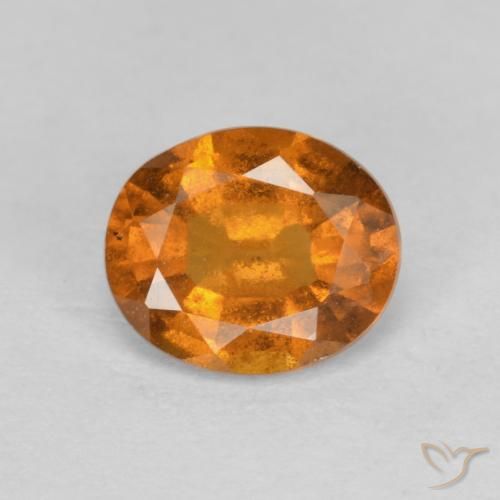 Grenat Hessonite Orange moyen naturelle ovale, 1.26 ct, VS-SI