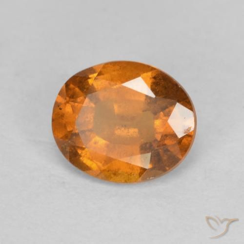 Grenat Hessonite Orange moyen naturelle ovale, 1.26 ct, VS-SI