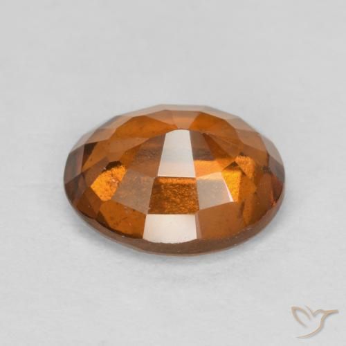 Grenat Hessonite Ambre orange naturelle ovale, 2.28 ct, VS