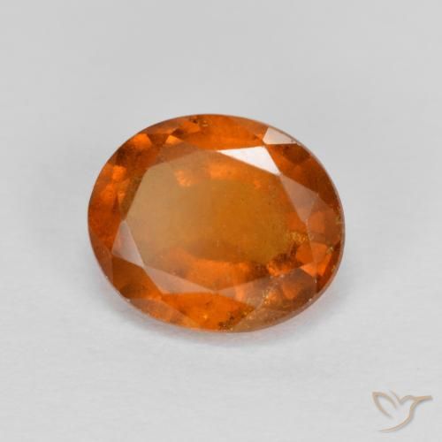 Grenat Hessonite Orange moyen naturelle ovale, 1.76 ct, VS-SI