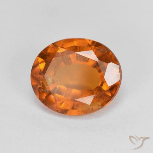 Grenat Hessonite Orange moyen-foncé naturelle ovale, 2.09 ct, VS-SI