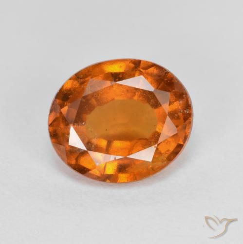 Grenat Hessonite Orange moyen-foncé naturelle ovale, 2.09 ct, VS-SI