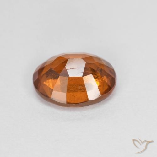 Grenat Hessonite Orange foncé naturelle ovale, 1.56 ct, VS-SI