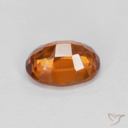 Grenat Hessonite Ambre orange naturelle ovale, 1.76 ct, VS-SI