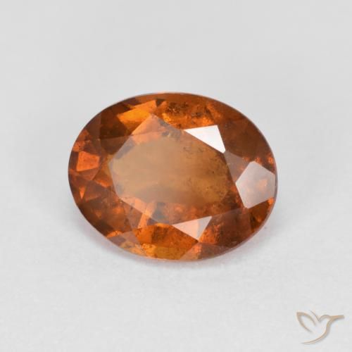 Grenat Hessonite Ambre orange naturelle ovale, 2.06 ct, VS-SI