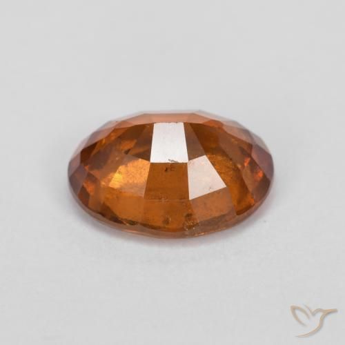 Grenat Hessonite Ambre orange naturelle ovale, 2.06 ct, VS-SI