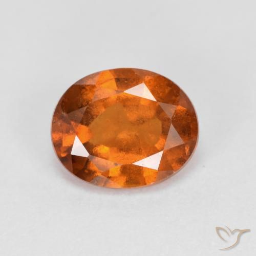 Grenat Hessonite Orange moyen-foncé naturelle ovale, 1.59 ct, VS-SI