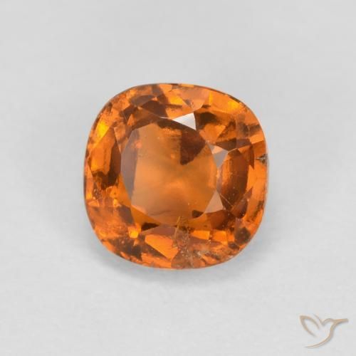 Grenat Hessonite Orange moyen naturelle Coussin, 0.93 ct, SI