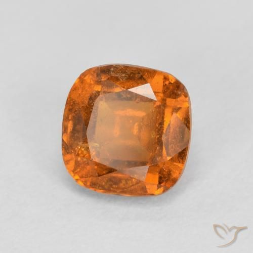 Grenat Hessonite Orange foncé naturelle Coussin, 0.86 ct, SI