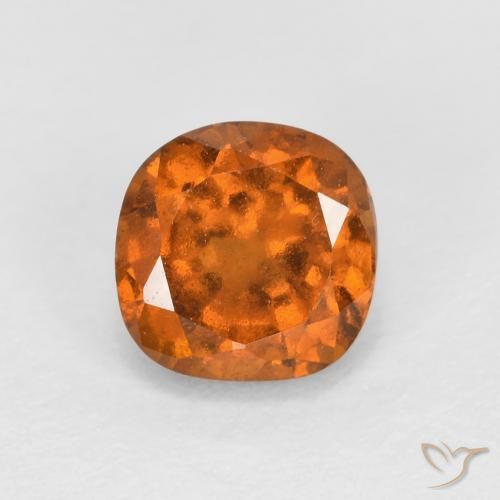 Grenat Hessonite Orange moyen-foncé naturelle Coussin, 0.87 ct, SI