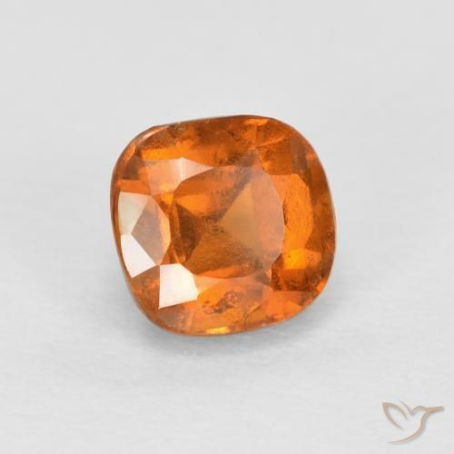Grenat Hessonite Orange moyen-foncé naturelle Coussin, 1.01 ct, SI
