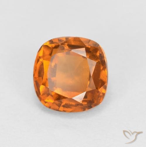 0.92ct Naturel Orange jaunâtre Grenat Hessonite, Coussin, SI