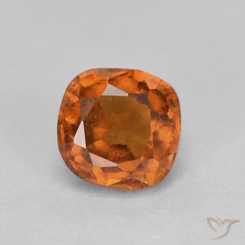 Grenat Hessonite Orange moyen-foncé naturelle Coussin, 1.05 ct, SI