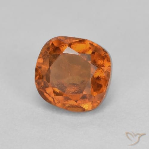 Grenat Hessonite Orange moyen-foncé naturelle Coussin, 1.05 ct, SI