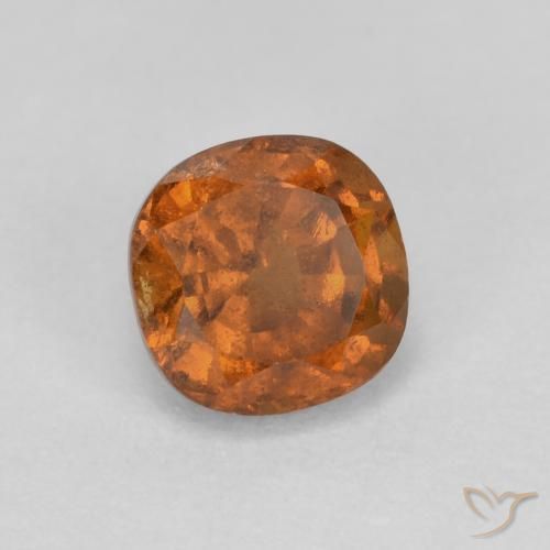 Grenat Hessonite Orange foncé naturelle Coussin, 0.93 ct, SI