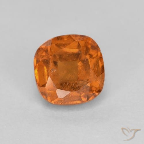 Grenat Hessonite Orange moyen-foncé naturelle Coussin, 0.85 ct, SI