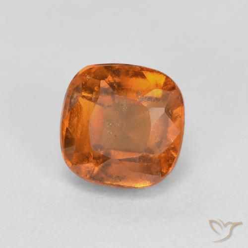Grenat Hessonite Orange foncé naturelle Coussin, 1.02 ct, SI