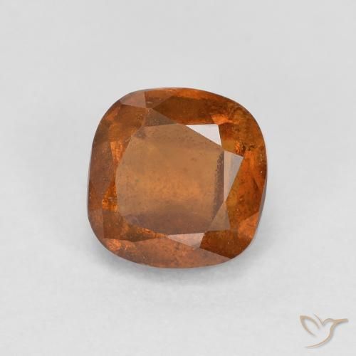 Grenat Hessonite Orange rougeâtre naturelle Coussin, 0.94 ct, SI