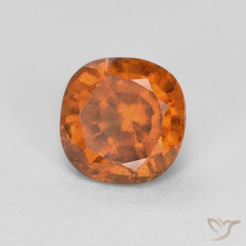 Grenat Hessonite Orange moyen-foncé naturelle Coussin, 0.88 ct, SI