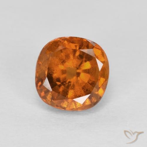0.89ct Naturel Orange foncé Grenat Hessonite, Coussin, SI
